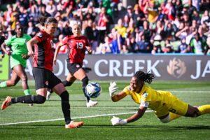 Read more about the article Super Falcons: Nnadozie earns 10 women Nigeria draw against Canada.