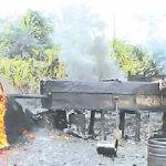 The military has taken down another illegal refinery in Delta.