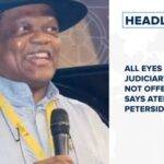 Peterside asserts that the slogan “All eyes on the judiciary” is not offensive and actually advocates for its impartiality.