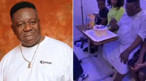 Read more about the article Fans express worry as Mr Ibu marks his birthday while surrounded by family and friends in a hospital.